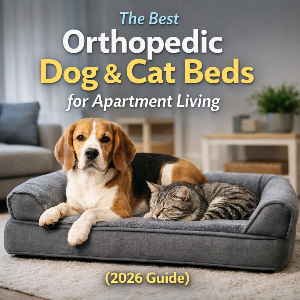 Orthopedic memory foam dog bed designed for joint support and comfort